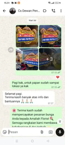 Testimonial Papan Bunga Pernikahan cananggela