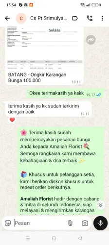 Testimonial Papan Bunga cananggela