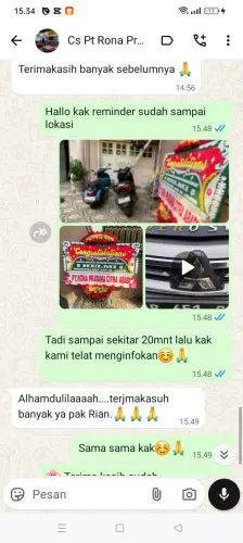 Testimonial Papan Bunga cananggela